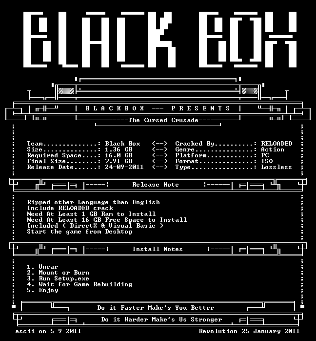 The Cursed Crusade - Black Box